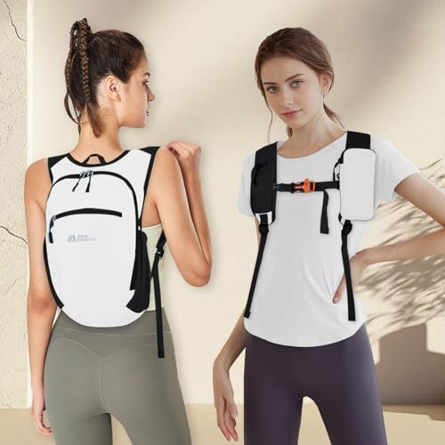 Hiking Backpack 10L/15L Small Daypack Lightweight Packable Travel Foldable Water Resistan for Women Men (White, 15L) - color: White, size: 15L