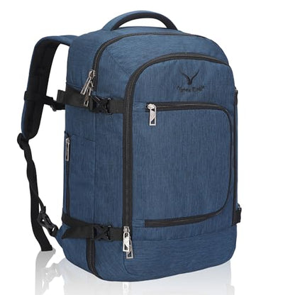 Hynes Eagle Travel Backpack 40L Flight Approved Carry on Backpack Men Large Cabin Weekender Laptop Backpack Women 15.6 inches - color: Blue 2024