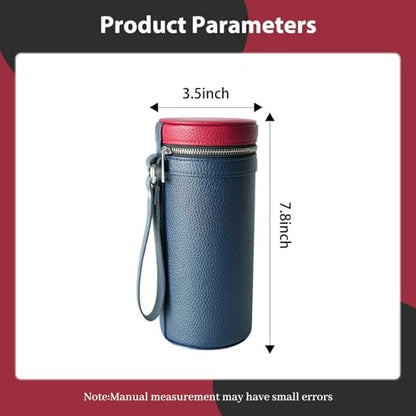 3 slots eyeglass case Leather sunglasses storage box, suitable for both men and women, Glasses Storage Holder Box - color: Blue / Red