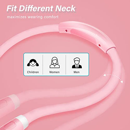 Vekkia Rechargeable LED Neck Reading Light, Book Lights for Reading in Bed, 3 Brightness Levels, Flexible Soft Silicone Arms Comfortable Wear, Long Lasting, Perfect for Craft & Knitting, Pink - color: Pink