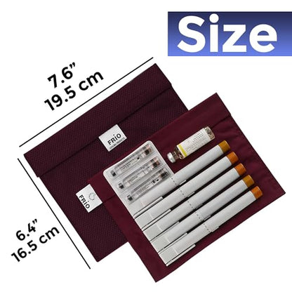FRIO Cooling Wallet - Insulin Cooler for 45+ Hours of Stress Free On The Go - Burgundy - XL - color: Burgundy, size: XL