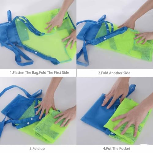 SupMLC Mesh Extra Large Beach Bags and Totes - Holds Toys, Towels, Sand Away - For Children's Toys, Market, Grocery, Picnic