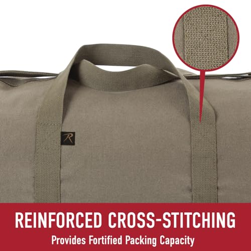 Rothco Heavy-Duty Canvas Shoulder Duffle Bag - Rugged Travel Gym Gear Equipment Bag - color: Grey, size: 19 Inches