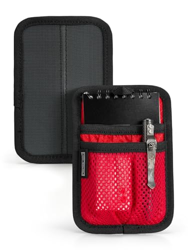 TACTICAL_GEEK TCM4 Mini EDC Organizer Board, Backpack Accessories with Smooth Hook Back Panel, Utility Admin Bag Insert Panel Modular Organizer with Open Pocket & Mesh Pocket (Red) - color: TCM4-Red