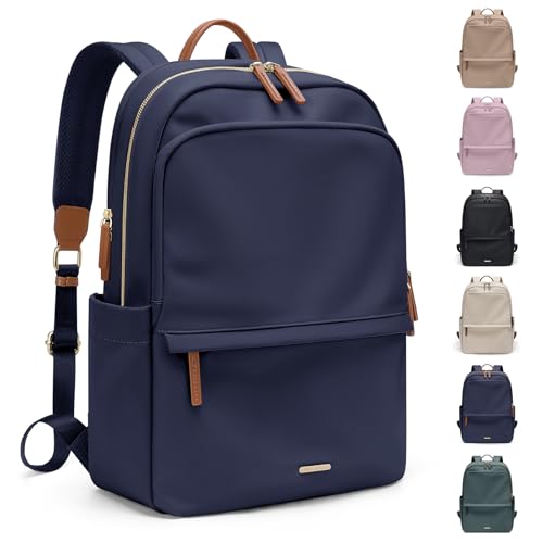 GOLF SUPAGS Women Laptop Backpack Casual Daypack for Work Travel College Backpack Purse Fits 14 Inch Notebook (Navy Blue) - color: Navy Blue-upgrade, size: 14 Inch