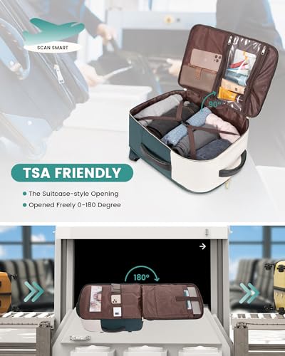 LOVEVOOK Travel Backpack, Carry On Backpack for Women, 40L Flight Approved Personal Item Backpack, Large Water Resistant Luggage Daypack with 3 Packing Cubes, fits 17inch Laptop, Beige-green-black - color: Beige-green-black, size: 40L-17.3 Inch-4Pcs