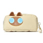 Hongdian Large Capacity Pencil Case, 3D Cat Pen Bags Pencil Pouch Organizer for Office College School - color: Tan