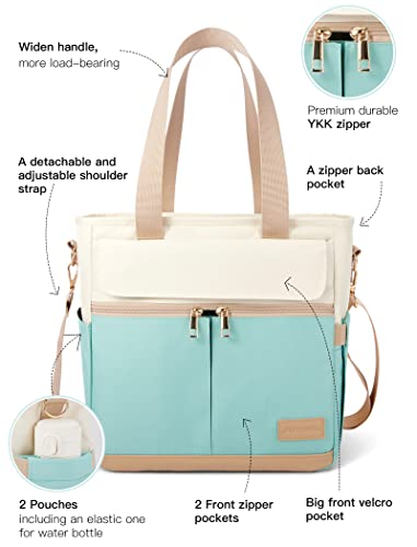 JOYHILL Lunch Bag for Women, Lunch Tote Leakproof Insulated Lunch Box with Shoulder Strap, Adult Reusable Lunch Cooler Tote Bags for Work Picnic Camping Beach (E-GREEN) - color: E-GREEN