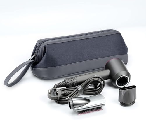 2026 Latest Shark Flex Style Travel Case for Dyson Airwrap Hair Dryer Brush Revlon Hair Tools Travel Bag Carrying Case Flat Curling Iron Organizer(Dark Gray) - color: Dark Gray