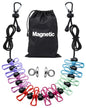 Magnetic Retractable Clothesline for Cruise Ship, 2026 Travel Clothesline with 12 Anti-Slip Clips & Waterproof Storage Bag, Portable Travel Laundry Line, Cruise Essentials for Cabin, Camping, RV