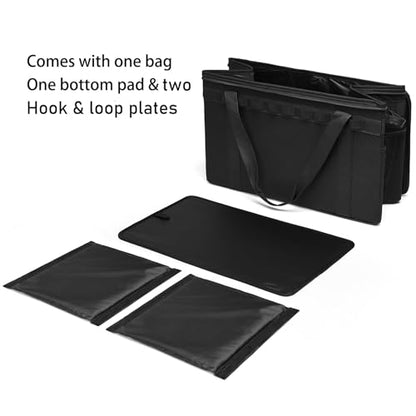 Tactical Camping Storage Bag - 46L Utility Tote Bag Trunk Organizer (Black) - color: Black