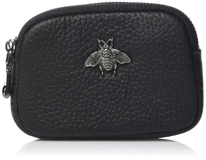 imeetu RFID Credit Card Holder, Small Leather Zipper Card Case Wallet for Women - color: Lite - Black, size: Lite
