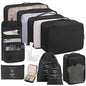 Packing Cubes 11 Set, Suitcase Organizers, Luggage Organizer Bags, with Toiletry Bag, Travel Essentials, Black - color: Black