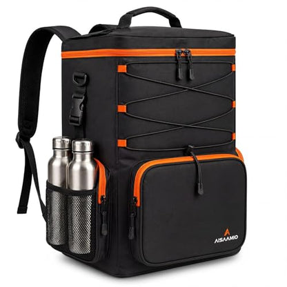 35L Insulated Cooler Backpack (35 Cans) - Leakproof Soft Sided Backpack Cooler with Anti-Theft Pocket & Bottle Opener for Beach, Camping, Hiking & Travel