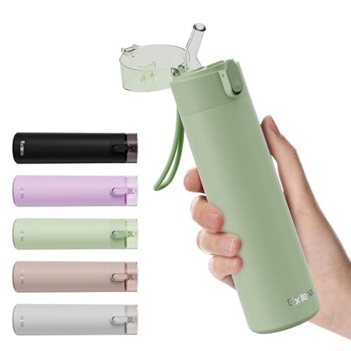 9oz Small Water Bottles with Straw, Mini Water Bottle with One-Hand Open Design, Leak-Proof Locking Lid for Hot&Cold Drinks, Small Travel Water Bottle - 100% Leakproof for School, Travel...(Mint) - color: Mint, size: 9.1 Ounces