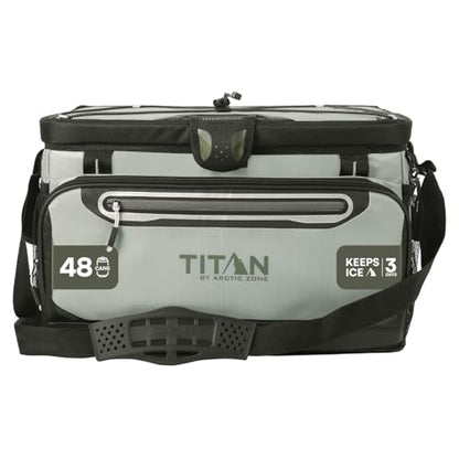 Titan by Arctic Zone Deep Freeze Cooler - Zipperless Hardbody Cooler - Deep Freeze Insulation, HardBody Liner, and SmartShelf - color: Seagrass, size: 48 Can