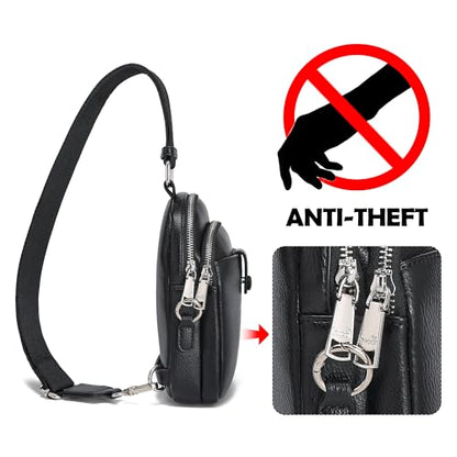 INICAT Anti Theft Crossbody Bags for Women Travel Small Sling Bag Fanny Packs Cross Body Purses Everyday - color: Black Antitheft, size: Small
