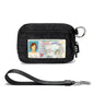 Keychain Wallet for Women Mini Zip Card Holder with ID Window Coin Purse Detachable Wristlet Small Wallets Black Leopard - color: Black Leopard