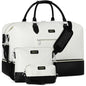 ITIEZY Weekender Overnight Bag for Women - Large Travel Duffel Bag with Shoe Compartment, Gym Duffel Bag Hospital Bag Carry On Tote Bags for Airplanes with Crossbody Bag Toiletry Bag 3Pcs Set - color: 6-Off White