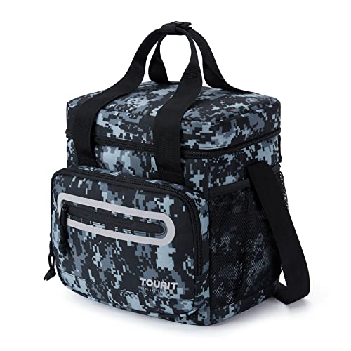 TOURIT Large Lunch Bag 14L Insulated Lunch Box Lunch Cooler for Men Women Work, Black - color: Camo