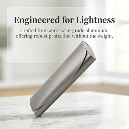 Philley Aluminum Ultra-Light Eyeglasses Case Hard Shell Nearsighted Glasses Case for Women & Men - color: B-grey