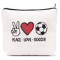 Frerdui Soccer Gifts Makeup Bag, Football Lovers Soccer Team Gifts, Perfect for Teen Grils, Birthday Christmas Gifts for Mom Friends Female, Ideal Gift for Travel, Soccer Stuff Accessories - style: Soccer Bag