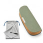 Glasses Case hard shell,3-in-1 Sunglasses Case & Eyeglass Case with Cleaning Cloth & Storage Pouch - color: Sage Green