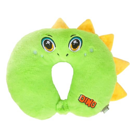 Travel Neck Pillow for Kids Adult Cute Soft Plush Memory Foam Airplane Neck Pillow for Traveling Animal Flight Pillow Head Rest Neck Support for Cars Long Flights - color: Dinosaur