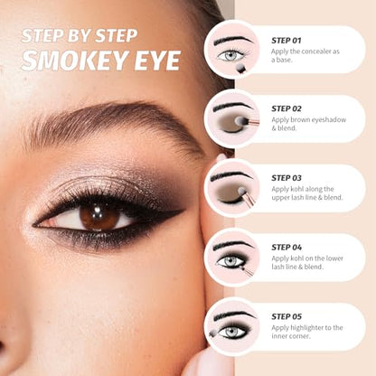 Docolor Double Sided Makeup Brushes, 6Pcs Double Ended Eyeshadow Brush Set Professional Eye Makeup Brushes Set Foundation Eyeshadow Blending Eyebrow Travel Make Up Brushes Kits - color: 6 Pcs
