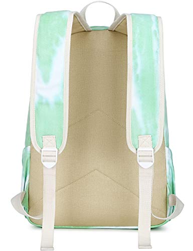 mygreen Kids Backpack, Kawaii Girls Backpack for School Ages 8-12 - color: Light Green, Multicolor, 15 Inch Laptop