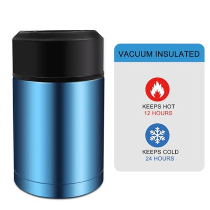 35oz Insulated Lunch Container Leak Proof Vacuum Thermal Flask - color: blue-- 35oz