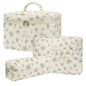 honitty Makeup Bag,Quilted Cosmetic Bags,Large Floral Make Up Organize bag,Makeup Bag Set for Women,Flower Travel Toiletry Bag - color: Blue flower