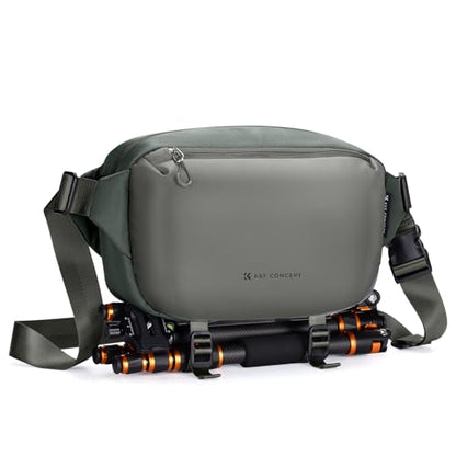 K&F CONCEPT Camera Sling Bag Crossbody Bag Waterproof Camera Shoulder Backpack DSLR/SLR/Mirrorless Camera Case - color: 07 Cyan Grey Medium