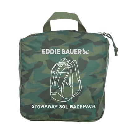Eddie Bauer Stowaway Packable Backpack | Travel | Outdoor | Lightweight | Foldable | Durable | Ripstop Polyester | 30L - Sprig Green - color: Sprig, size: 30L