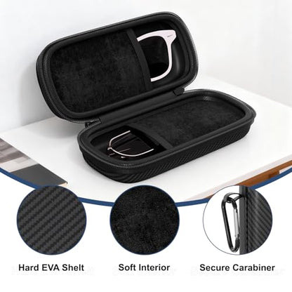 Travel Sunglasses Organizer, Hard Shell Sunglass Case Adjustable Slots for Multiple Sunglass Eyeglass Case - style: Black + 2 Slots