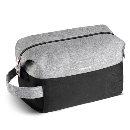 Vorspack Lightweight Travel Toiletry Bag - Water Resistant Travel Bag for Toiletries, Cosmetics, Accessories, Gifts for Men - Black - color: Black, size: Medium