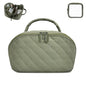 Makeup Bag,Quilted Puffer Cosmetic Bags,Travel Toiletry Bag for Women,Large Capacity Waterproof Make up Bag Set - color: Green, size: Large