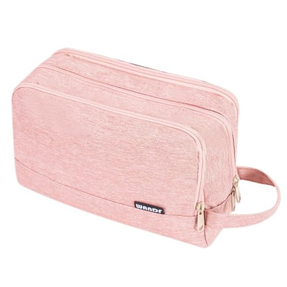 Toiletry Bag for Men Hanging Dopp Kit Water Resistant Shaving Bag Small Toiletry Bag for Traveling (Denim Pure Pink) - color: Denim Pure Pink