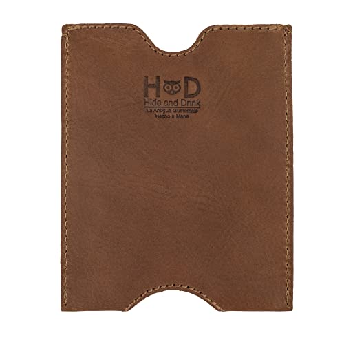 Hide & Drink, Travel Passport Pocket Sleeve Handmade from Full Grain Leather - Single Malt Mahogany - color: Single Malt Mahogany