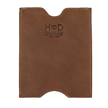 Hide & Drink, Travel Passport Pocket Sleeve Handmade from Full Grain Leather - Single Malt Mahogany - color: Single Malt Mahogany