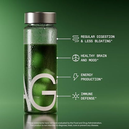 AG1 Greens Powder Supplement | Improve Gut Health | Multivitamin, Probiotic, Gluten Free, Vegan and Keto Friendly | Shaker & Scoop Included | 75 Vitamins (Athletic Greens), Classic Formula - style: Starter Kit: 30 Servings, Shaker and Scoop