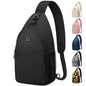 Pritent Crossbody Bags for Women Men Trendy Sling Bag Backpack Casual Chest Bag with Convertible Shoulder Strap - color: Black, size: Large