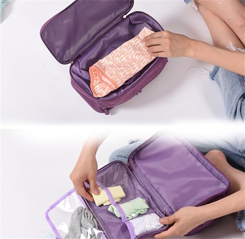 Dirty Clean Lingerie Travel Bag, Packing Organizer Bra Underwear Storage Bag Travel Lingerie Pouch (Grey,One Size) - color: Grey