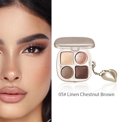 Warm Peach Nude Eyeshadow Palette – Matte & Shimmer High Pigment Blendable Long-Lasting Everyday Eye, Champagne Glow & Warm Neutral Contour Makeup Palette, Perfect for Blue, Green & Brown Eyes - color: A05
