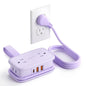 NTONPOWER 20W Purple Travel Power Strip, Travel Essentials 4 Outlets 3 USB(1 USB-C) with 4FT Wrapped Extension Cord Flat Plug, Vacation Essentials for Hotel Travel Camping Cruise Essentials 2026 - size: 1 Pack 4 Outlets 1 USB-C 2 USB-A, style: 20W-Purple