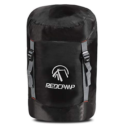 REDCAMP Sleeping Bag Stuff Sack, Black M, L, XL and XXL Compression Sack, Great for Backpacking and Camping - style: Black XL 40l With Cover