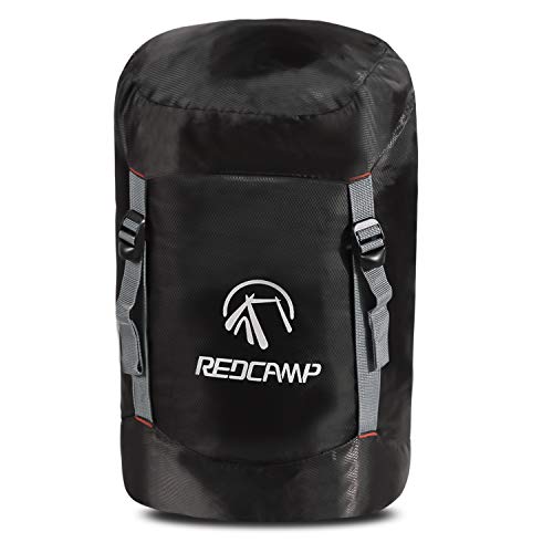 REDCAMP Sleeping Bag Stuff Sack, Black M, L, XL and XXL Compression Sack, Great for Backpacking and Camping - style: Black XL 40l With Cover
