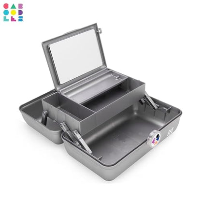Caboodles Twilight Disco - On-The-go Girl Costmetic Organizer Make-up & Accessory Carry Case, Silver Shimmer - color: Silver Shimmer