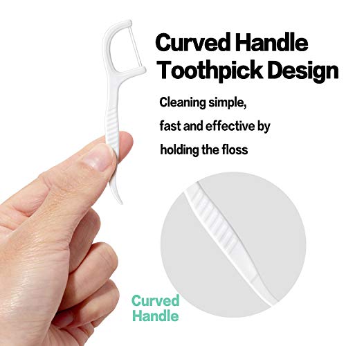 FAMILIFE Dental Floss Picks, Double Line Flossers 200 Count, Unwaxed Flossing Thinner and Tougher Unflavored Threader Flosser with 4 Travel Cases - color: Double Line 200 Pcs