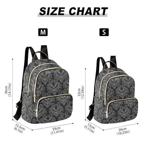 Women Fashion Backpack Purse Casual Lightweight Travel Shoulder Bag Goth Bats Black Rucksack Ladies Bag, Medium - color: Color 02, size: Medium